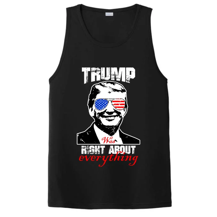 Trump Was Right About Everything Sunglasses USA Performance Tank