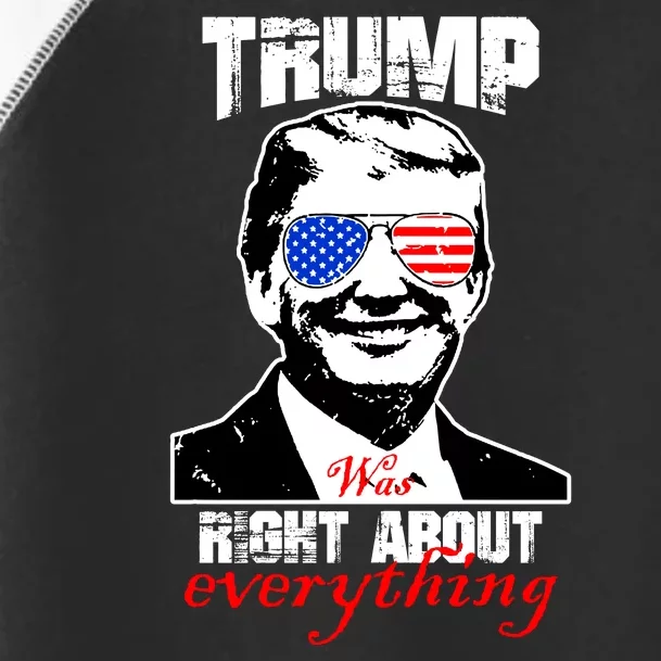 Trump Was Right About Everything Sunglasses USA Toddler Fine Jersey T-Shirt