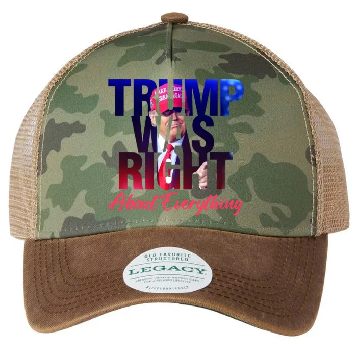 Trump Was Right About Everything Gift Legacy Tie Dye Trucker Hat