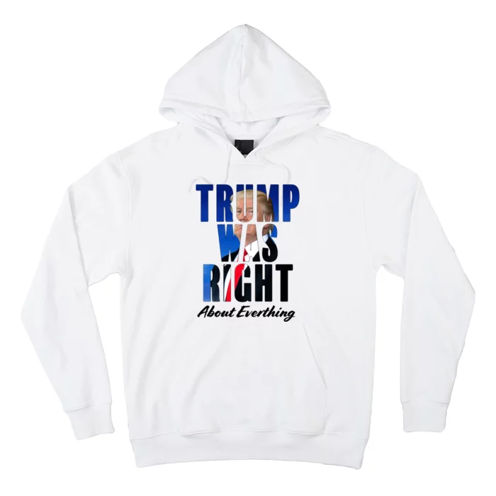 Trump Was Right About Everything Typography Portrait Hoodie