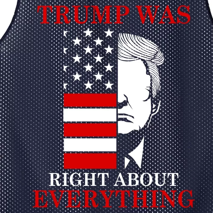 Trump Was Right About Everything USA Flag Mesh Reversible Basketball Jersey Tank