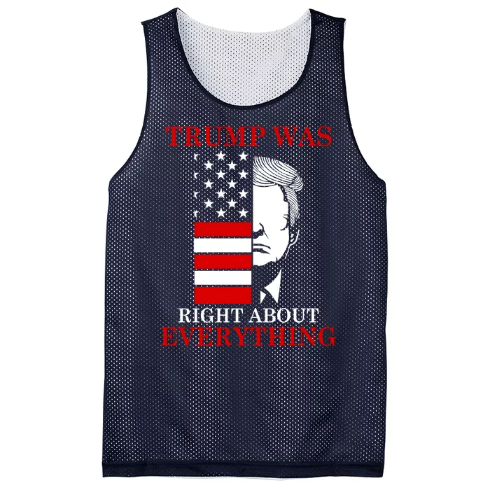 Trump Was Right About Everything USA Flag Mesh Reversible Basketball Jersey Tank