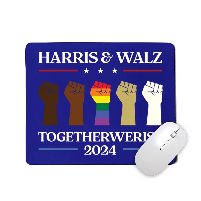 Together We Rise Harris Walz 2024 Supporter Collection Funny Gift Mousepad