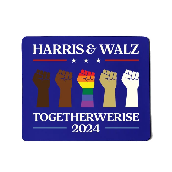 Together We Rise Harris Walz 2024 Supporter Collection Funny Gift Mousepad