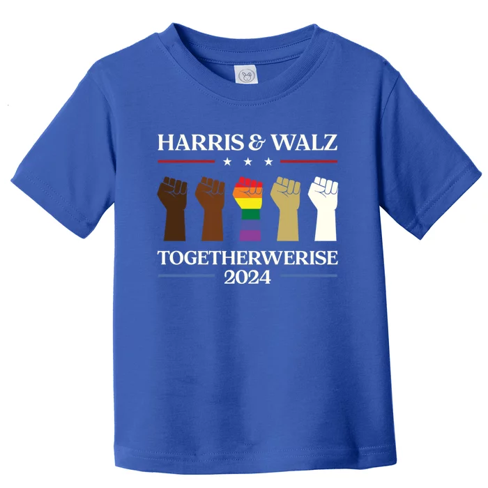 Together We Rise Harris Walz 2024 Supporter Collection Funny Gift Toddler T-Shirt