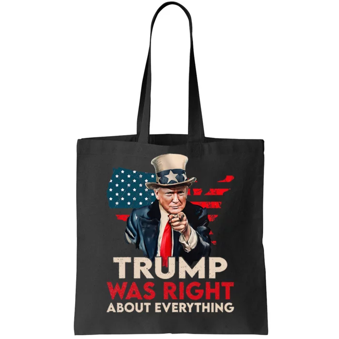 Trump Was Right About Everything Funny Tote Bag