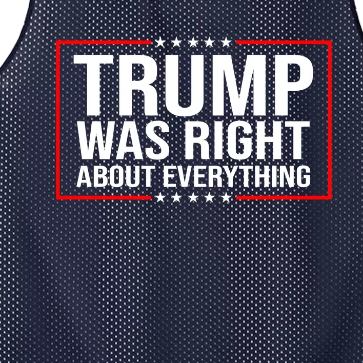 Trump Was Right About Everything Funny USA Mesh Reversible Basketball Jersey Tank