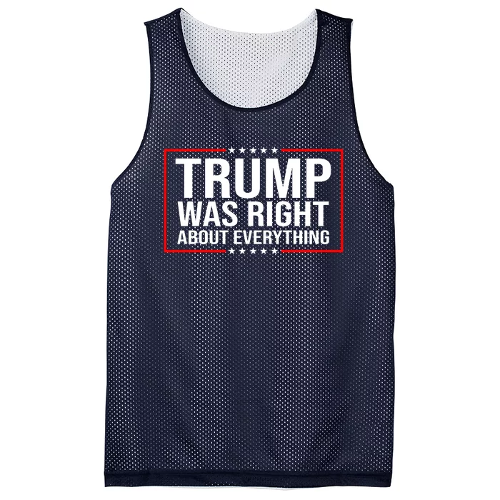 Trump Was Right About Everything Funny USA Mesh Reversible Basketball Jersey Tank