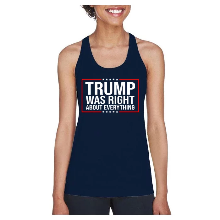 Trump Was Right About Everything Funny USA Women's Racerback Tank