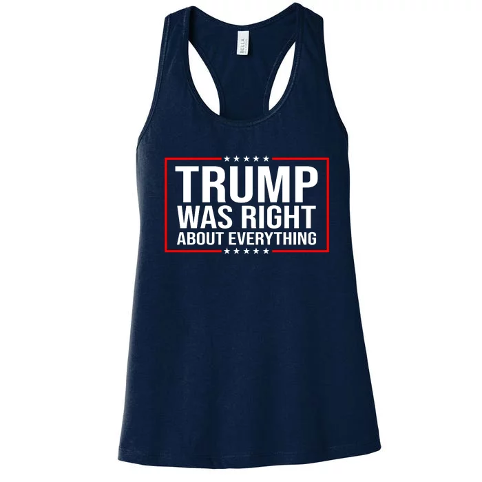 Trump Was Right About Everything Funny USA Women's Racerback Tank