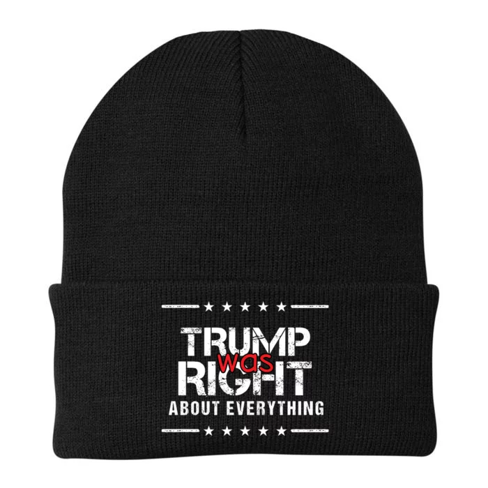 Trump Was Right About Everything, Pro Trump, Anti Biden, Republican Gift Knit Cap Winter Beanie