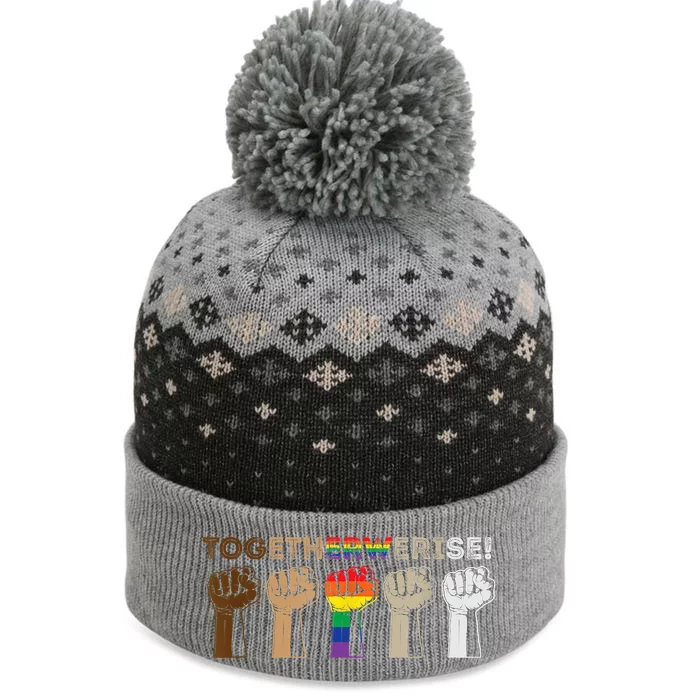 Together We Rise Black Lives Matter The Baniff Cuffed Pom Beanie