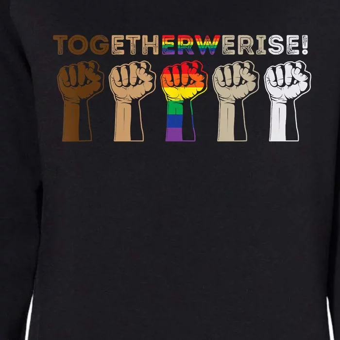 Together We Rise Black Lives Matter Womens California Wash Sweatshirt