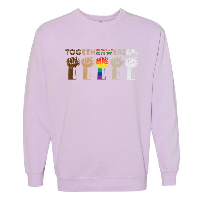 Together We Rise Black Lives Matter Garment-Dyed Sweatshirt