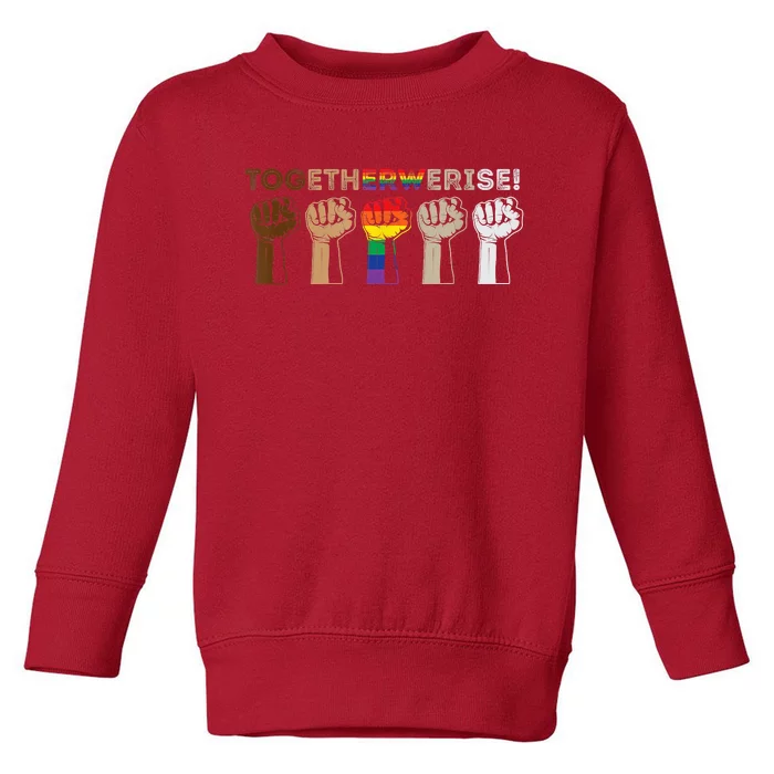 Together We Rise Black Lives Matter Toddler Sweatshirt