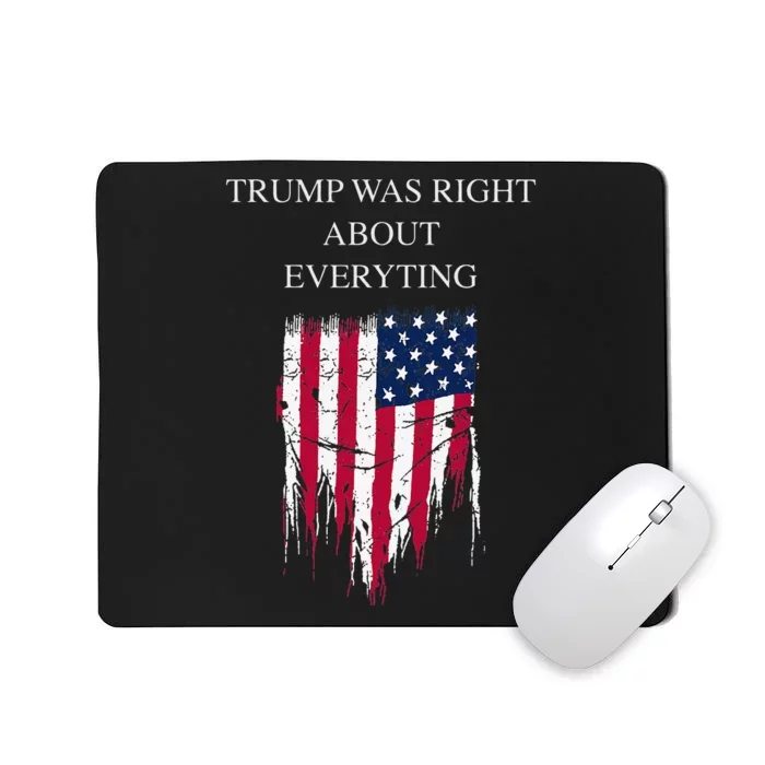 Trump Was Right About Everything USA Flag 2024 Election Mousepad