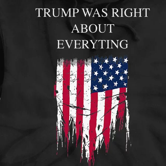 Trump Was Right About Everything USA Flag 2024 Election Tie Dye Hoodie