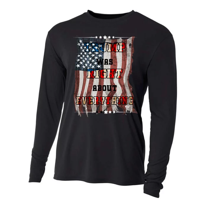 Trump Was Right About Everything USA Flag Cooling Performance Long Sleeve Crew