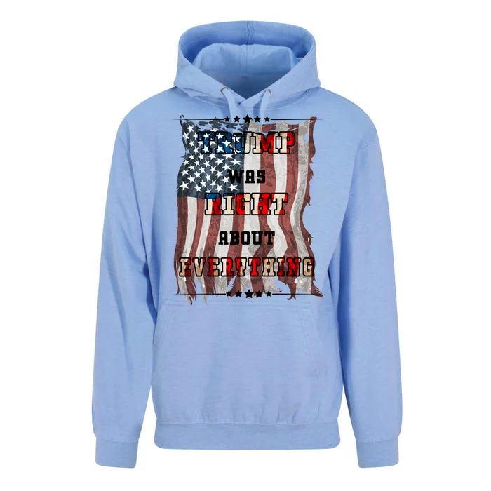 Trump Was Right About Everything USA Flag Unisex Surf Hoodie