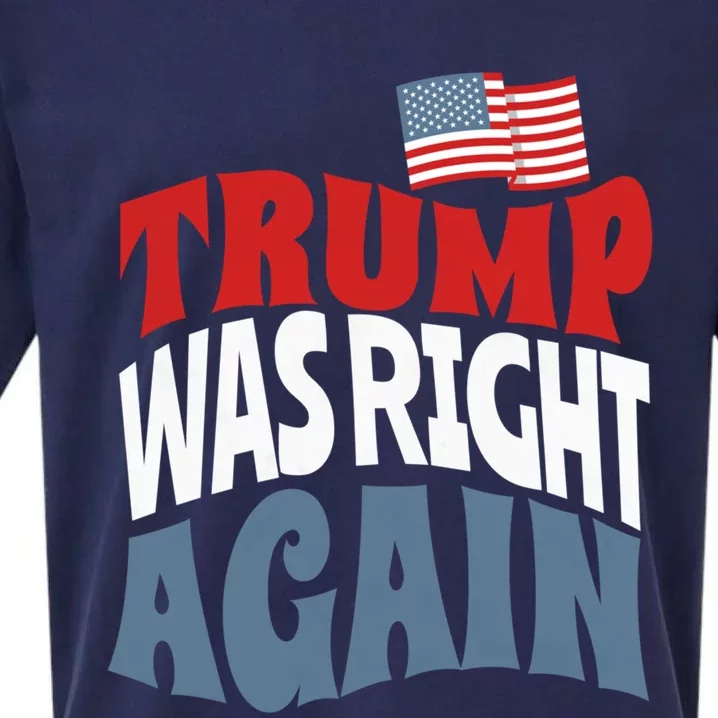 Trump Was Right Again Protrump 2024 Presidential Election Gift Sueded Cloud Jersey T-Shirt