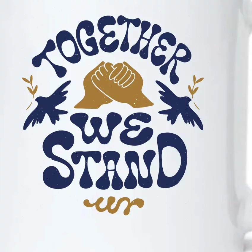 Together We Stand Support Ukraine Black Color Changing Mug