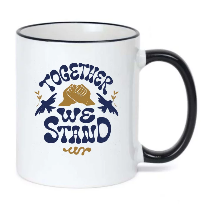 Together We Stand Support Ukraine Black Color Changing Mug