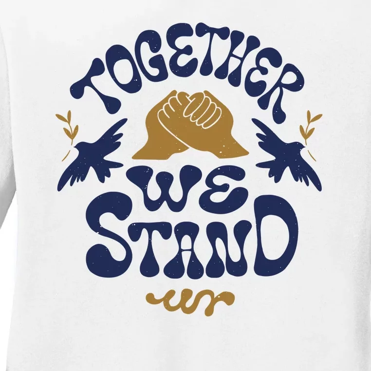 Together We Stand Support Ukraine Ladies Long Sleeve Shirt