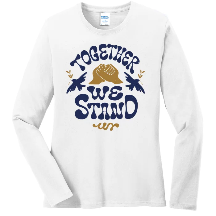 Together We Stand Support Ukraine Ladies Long Sleeve Shirt