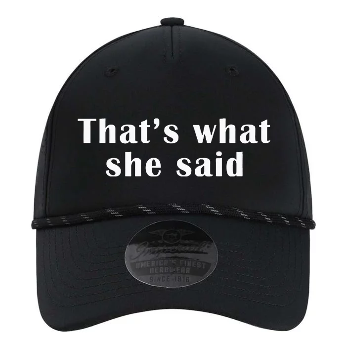 Thats What She Said Performance The Dyno Cap