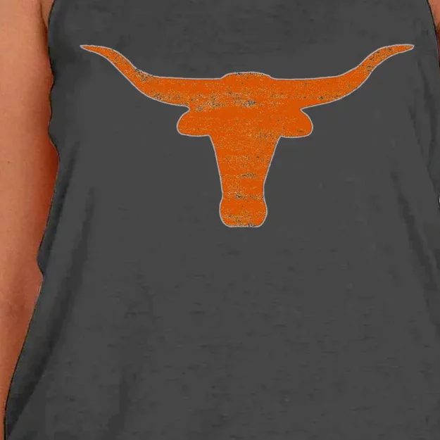 Texas Women State Of Texas Orange Women's Knotted Racerback Tank