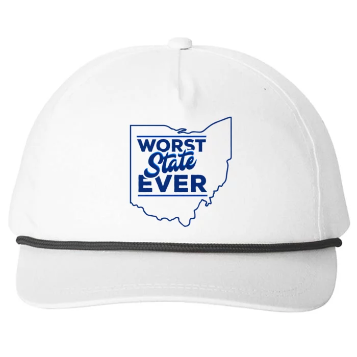 The Worst State Ever Is Ohio Snapback Five-Panel Rope Hat