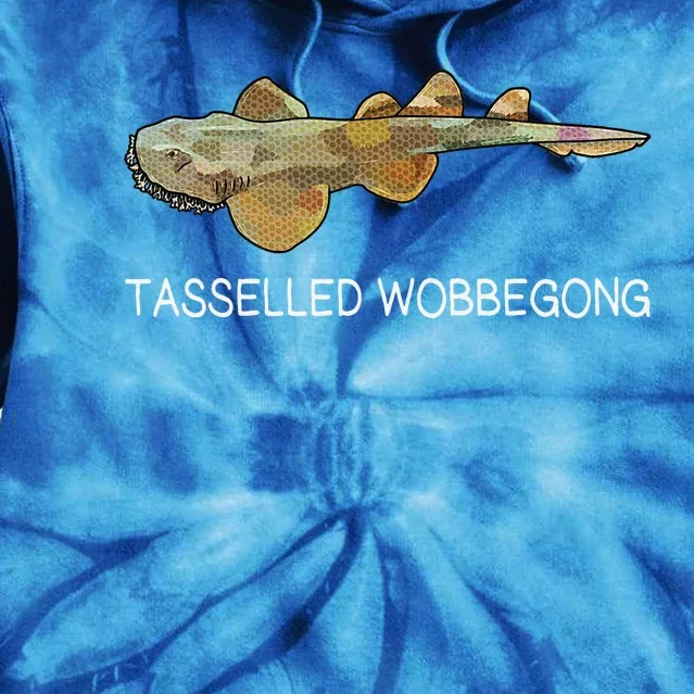 Tasselled Wobbegong Shark Lover Tie Dye Hoodie