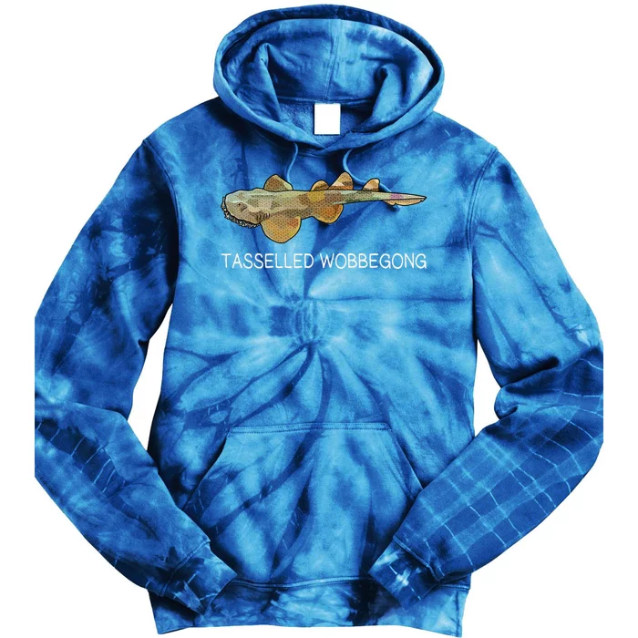 Tasselled Wobbegong Shark Lover Tie Dye Hoodie