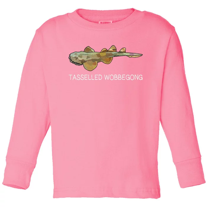 Tasselled Wobbegong Shark Lover Toddler Long Sleeve Shirt