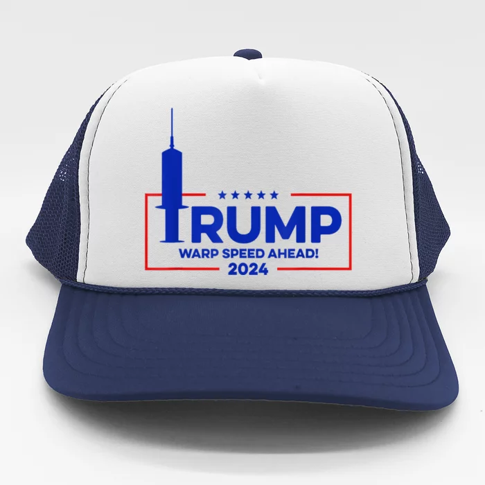 Trump Warp Speed Ahead 2024 Trucker Hat