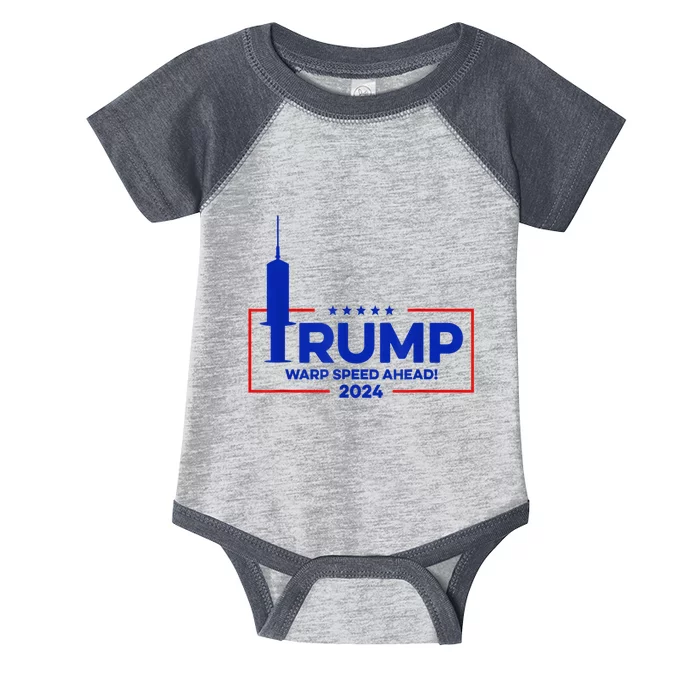 Trump Warp Speed Ahead 2024 Infant Baby Jersey Bodysuit