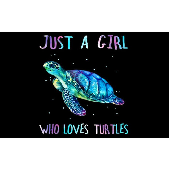 Turtle Watercolor Sea Ocean Just A Girl Who Loves Turtles Bumper Sticker