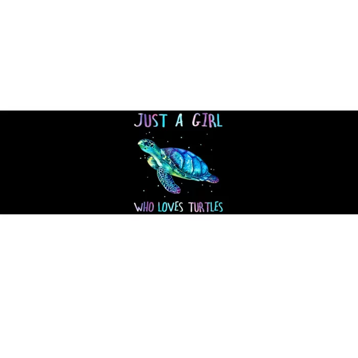 Turtle Watercolor Sea Ocean Just A Girl Who Loves Turtles Bumper Sticker