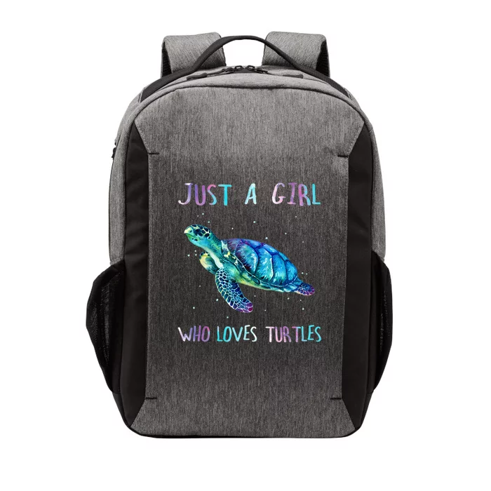 Turtle Watercolor Sea Ocean Just A Girl Who Loves Turtles Vector Backpack