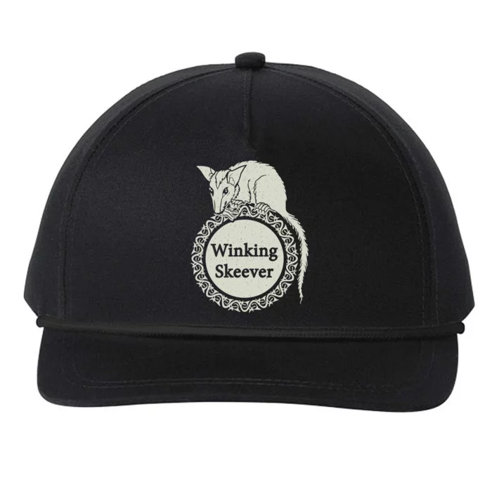 The Winking Skeever Premium Snapback Five-Panel Rope Hat