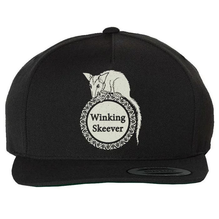 The Winking Skeever Premium Wool Snapback Cap