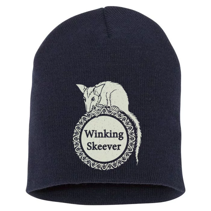 The Winking Skeever Premium Short Acrylic Beanie