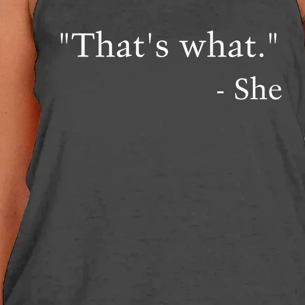 That’s What She Women's Knotted Racerback Tank