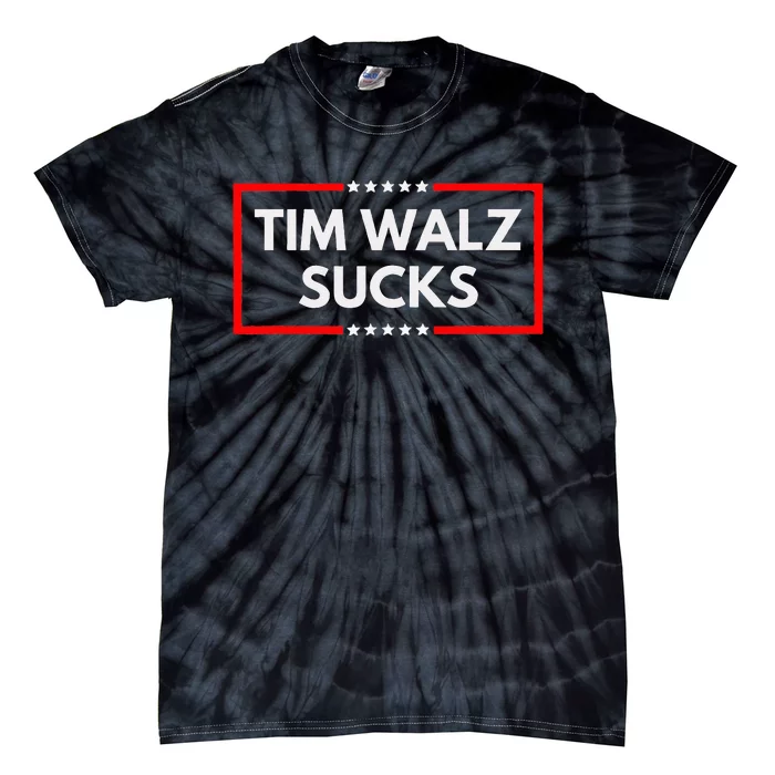 Tim Walz Sucks Funny Presidential Election 2024 Anti Liberal Tie-Dye T-Shirt