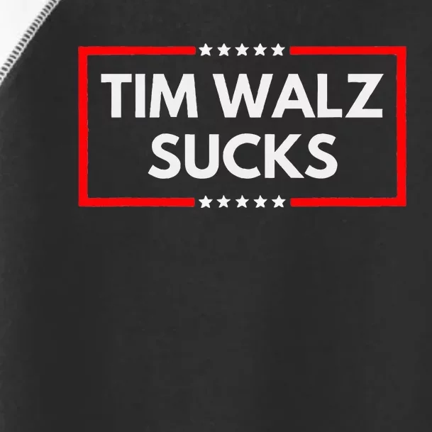 Tim Walz Sucks Funny Presidential Election 2024 Anti Liberal Toddler Fine Jersey T-Shirt