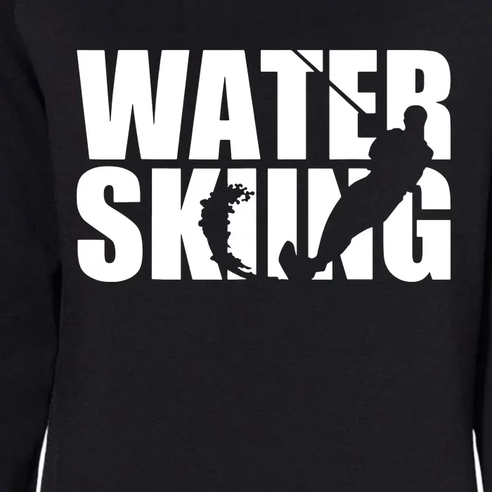 The Water Skiing Silhouette Design Womens California Wash Sweatshirt