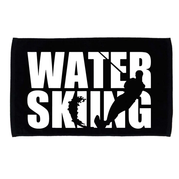 The Water Skiing Silhouette Design Microfiber Hand Towel