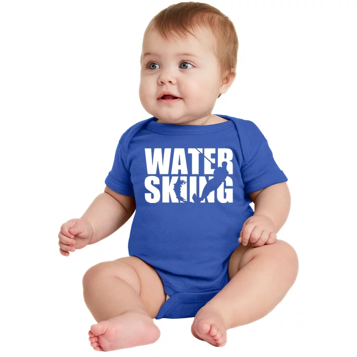 The Water Skiing Silhouette Design Baby Bodysuit