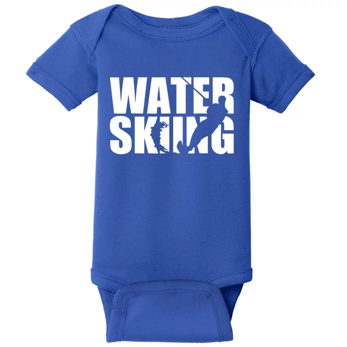 The Water Skiing Silhouette Design Baby Bodysuit