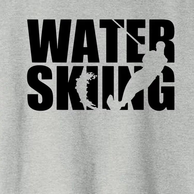 The Water Skiing Silhouette Design Women's Crop Top Tee